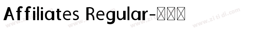 Affiliates Regular字体转换